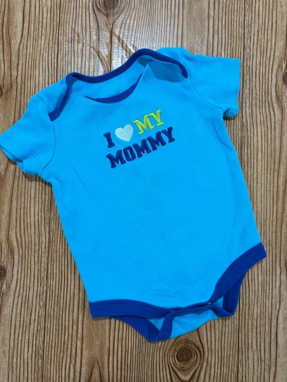 7/$20 George I Love My Mommy Blue Baby Short Sleeve One-Piece Bodysuit Onesie